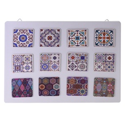 [S-V1863570000] Set di magneti in metallo 12 pezzi decorazione assortita con display cm6x6