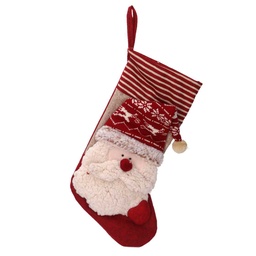 [S-V6318200000] Calza Tessuto Babbo Natale 46x25x2 cm