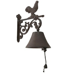 [S-V6522000000] Campana in ghisa con gallo - 16x24 cm