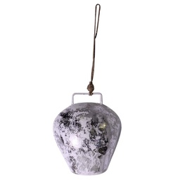 [S-V6094440000] Campana Argento in Metallo 12x25x12 cm