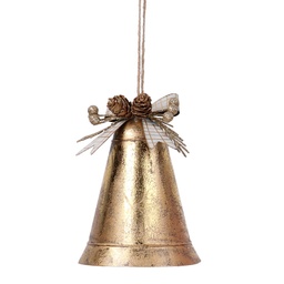 [S-V6179520000] Campana in metallo oro 14x11x10 cm