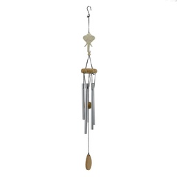 [S-V1862510000] Campanello elefante bianco in legno e metallo 6x6 cm, altezza 65 cm