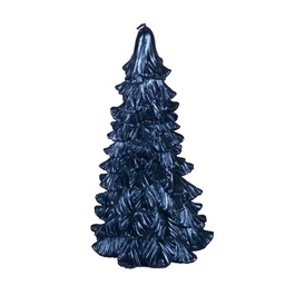 [S-V6107100000] Candela albero ottanio brillante 12x12x25 cm