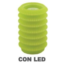 [S-V5506690000] Lanterna verde a candela LED Fontana cmø13,5h20