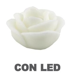 [S-V5506680000] Candela Led rosa e bianco 32x20 cm