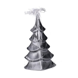 [S-V5512160000] Candela albero grigio cm8h22,5 in paraffina