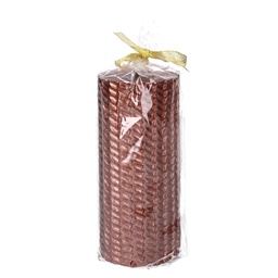 [S-V5511500000] Candela in Paraffina Bronzo ø6,8cm x 15,5cm