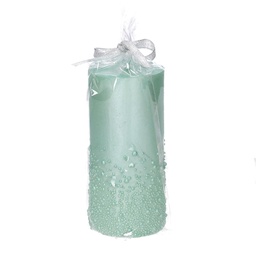 [S-V5511900000] Candela Paraffina con Bolle Turchese ø7x15 cm