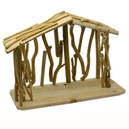[S-V6053810000] Capanna in Legno Naturale 55x25x40 cm