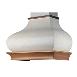 [S-ART896728] Cappa aspirante BOMBINA in acciaio inox e cornice in legno colore noce cm 120