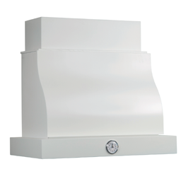 [S-ART895400] Cappa cucina rustica bianca APRIBILE con cornice in legno cm 120