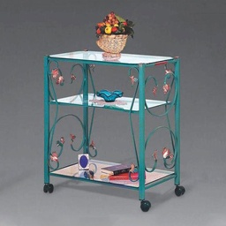 [S-A18WP28] Carrello  porta tv in ferro verde  70x45xh.80 cm Italia