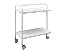 [S-CO/036/BI] Carrello portabevande elegante in metallo e MDF, finitura bianca, 40x75x80