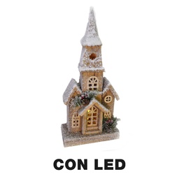 [S-V6192650000] Casetta in legno con luce naturale 22x10x47 cm