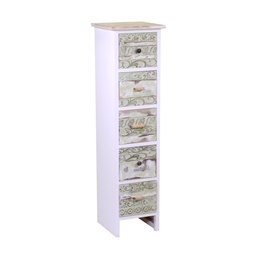 [S-V8038500000] Cassettiera Verde 5 Cassetti - Dimensioni: 30.5x28.5x113 cm
