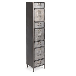 [S-B0746714] Cassettiera con 7 cassetti in stile industriale