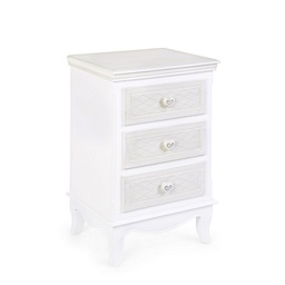 [S-B0744856] Cassettiera in legno bianco con 3 cassetti Charlene 41 x 33,5 x 68,5 cm
