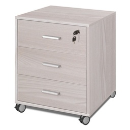 [S-O733OLOL] Cassettiera per ufficio con tre cassetti su ruote Olmo 50x41x h70 cm