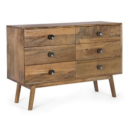 [S-B0746686] Cassettiera vintage  6 cassetti Sylvester 114x40x80h cm