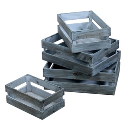 [S-V5108580000] Cassetto Legno Azzurro Rettangolare 45x36x14,7 cm
