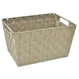 [S-V23153000CR] Cassetto Organizzatore in Poliestere Tortora 35x25x20 cm