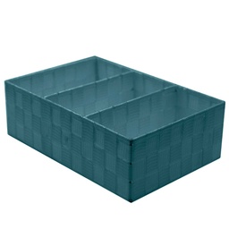 [S-V2321420000] Cassetto verde acqua con 3 scomparti rettangolare cm31x21h10