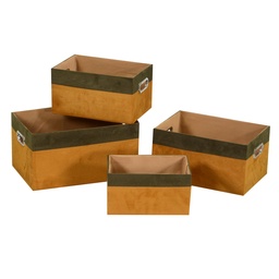 [S-V2320610000] Cassetto tessuto arancione rettangolare 39x26h20