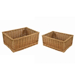 [S-V2318000000] Cassetto vimini rettangolare naturale cm47x37h22