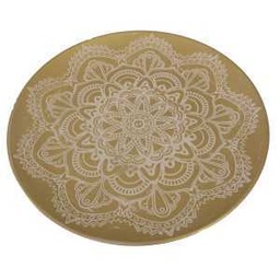 [S-V6314840000] Centrotavola in legno oro tondo ø49h3,2