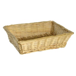 [S-V1605930000] Cesta espositore in vimini naturale rettangolare 41x31xh13 cm