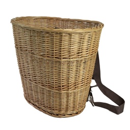 [S-V4400490000] Cesta in vimini bollito singola con bretelle regolabili 42x31h38 cm