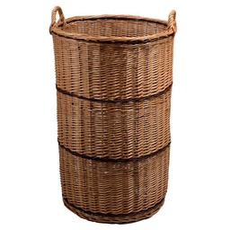 [S-V2006750000] Cesta in vimini europeo con manico tondo ø50x80 cm