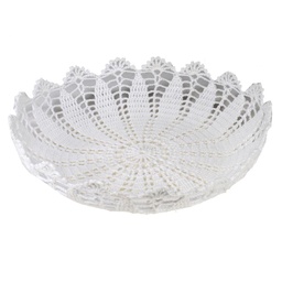 [S-V1722100000] Cestina in Pizzo Tonda 36x8,5 cm