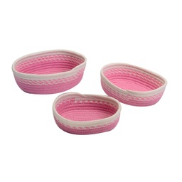 [S-V85263800FU] Cestina tessuto fucsia ovale cm28x23h7,5