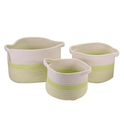 [S-V23183800VE] Cesto tondo in tessuto verde chiaro 1-3 cmø32h20