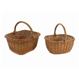 [S-V2005130000] Cesto vimini ovale 43x36h20/38 - Set di 2 ceste europee