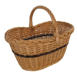 [S-V2006600000] Cesto Vimini Europeo Svasato con Treccia 39x23h22/32 cm