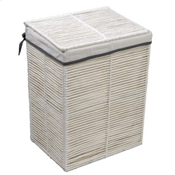 [S-V1918140000] Cestone pieghevole bianco rettangolare cm30x40h55