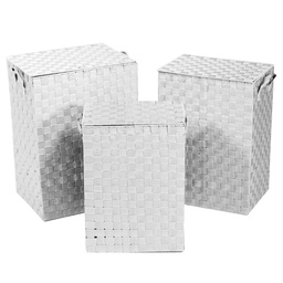 [S-V1992460000] Cestone poliestere bianco foderato rettangolare 1-3 cm40x30h55