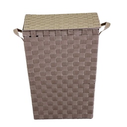 [S-V1992580000] Cestone poliestere tortora foderato rettangolare cm40x30h53