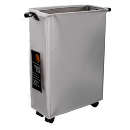 [S-V1992860000] Cestone pieghevole in tessuto grigio 39x19,5x58 cm