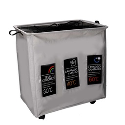 [S-V1992840000] Cestone tessuto grigio triplo pieghevole 55x36h58