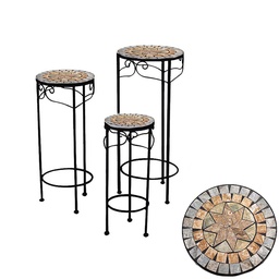 [S-V6456820000] Colonnina mosaico in metallo Urbino - Dimensioni: 20x20x48,5 cm, 25x25x58,5 cm, 30x30x68,5 cm