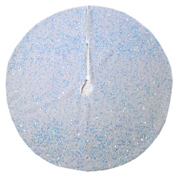 [S-V6165040000] Copribase albero tessuto con pailette argento ø90