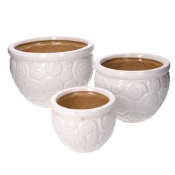 [S-V5864080000] Coprivaso ceramica bianco 30x30x21 cm