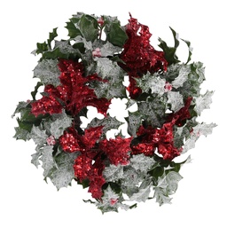 [S-V6166520000] Coroncina con pungitopo rosso ø17x35 cm