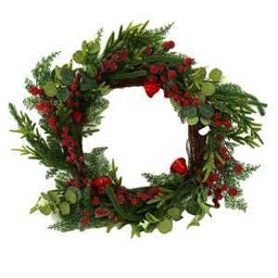 [S-V6323740000] Coroncina rossa in plastica tonda ø50 cm