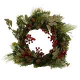 [S-V6323290000] Coroncina verde tonda in plastica ø61 cm