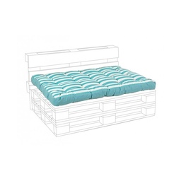 [S-B0806433] Cuscino Pallet Seduta Riga Turchese 120x80xH15 cm