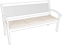 [S-B0805599] Cuscino Poly Spun Naturale Panca 3P